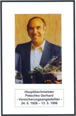 Sterbebild Petschko Gerhard